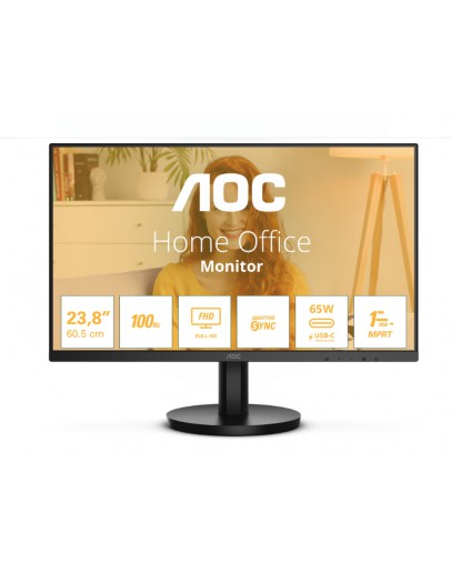 Монитор AOC 24B3CA2, 23.8 IPS WLED, 1920x1080@100Hz, 4ms G