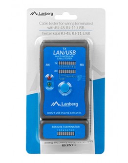 Lanberg cable tester for wiring terminated with RJ