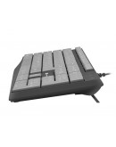 Natec keyboard Nautilus SLIM Black-Grey US layout