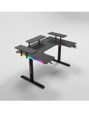 Геймърско бюро No brand P203, 5 в 1, RGB, Черен - 74004