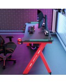 Геймърско бюро No brand D2107, 4 в 1, RGB, Черен - 74007