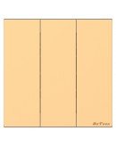 Троен електрически ключ DeTech DE-9225-03, Схема 1, 10А, 250V, За вграждане, IP20, Златист - 75086