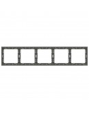 Петорна рамка DeTech DE-9227-85, Хоризонтална, За вграждане, 364x80, Сив - 75148