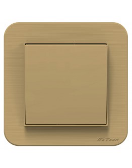 Кръстат електрически ключ DeTech DE-9223-33, С рамка, схема 7, 10А, 250V, За вграждане, IP20, Златист - 75047