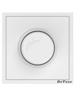 Електрически ключ димер DeTech DE-9227-71, 200W, С рамка, За вграждане, IP20, Бял - 75114