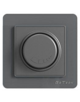 Електрически ключ димер DeTech DE-6008-71, 200W, За вграждане, IP20, Сив - 75026