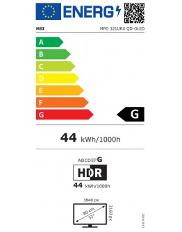 MSI MPG 321URX QD-OLED, 31.5, 240Hz, 0.03ms, UHD 3