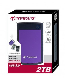 Transcend 2TB, 2.5 Portable HDD, StoreJet H3, Purp