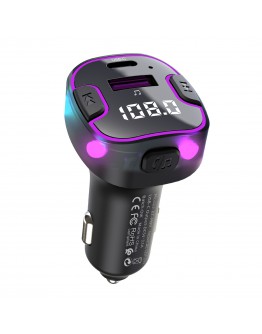 FM Трансмитер Earldom ET-M99, Bluetooth, USB, Type-C, QC, 3.1A, Черен - 17767