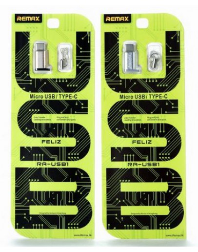 Преходник Micro USB към USB 3.1 Type-C, Remax RA-USB1, сребрист - 17158