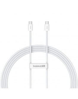 Кабел за данни Baseus Superior 2, Type-C - Type-C, 30W, PD, 2.0m, Бял - 40423
