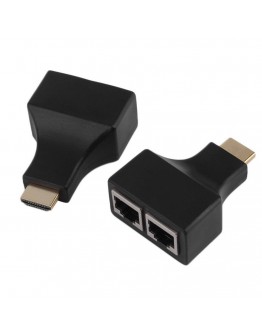 HDMI удължител, No brand, През LAN CAT-5e/6, Черен - 17165