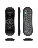 Универсално дистанционно No brand R2, Air mouse, USB 2.4GHz, Микрофон, IR програмируемо, Черен - 13043