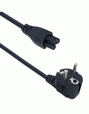 Захранващ кабел DeTech, За лаптоп, 1.5m, CEE 7/7 - IEC C5 F - 18028