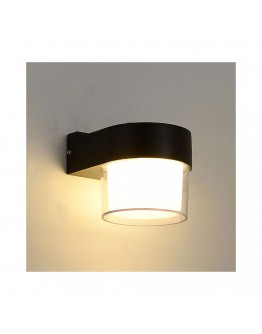 Фасадна лампа аплик DeTech , 1*5W, 4000K, IP44, Черен - 77035