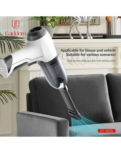 Мини прахосмукачка за кола Earldom ET-VC01, Бял - 40527