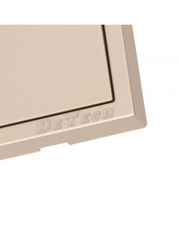 Електрически ключ димер DeTech DE-9227-71, 200W, С рамка, Мат, За вграждане, IP20, Златист - 75128