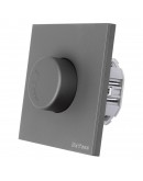 Електрически ключ димер DeTech DE-9225-71, 200W, Slim, Мат, За вграждане, IP20, Сив - 75101