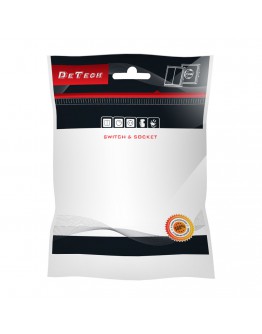 Единична розетка за компютър DeTech DE-9225-61, RJ45, Cat5E, Slim, Мат, За вграждане, IP20, Сив - 75102