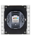 Единична розетка за компютър DeTech DE-9225-61, RJ45, Cat5E, Slim, Мат, За вграждане, IP20, Сив - 75102