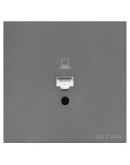 Единична розетка за компютър DeTech DE-9225-61, RJ45, Cat5E, Slim, Мат, За вграждане, IP20, Сив - 75102