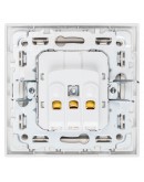 Единичен влагозащитен контакт DeTech DE-9227-45, С рамка, Мат, Шуко, 16А, 250V, За вграждане, IP40, Бял - 75110