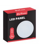 LED панел за вграждане DeTech, 12W, 4000K, Кръг, Бял - 77012