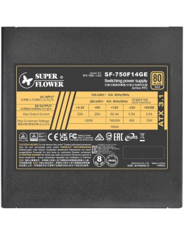 Super Flower Leadex III Gold 750W ATX 3.1, 80