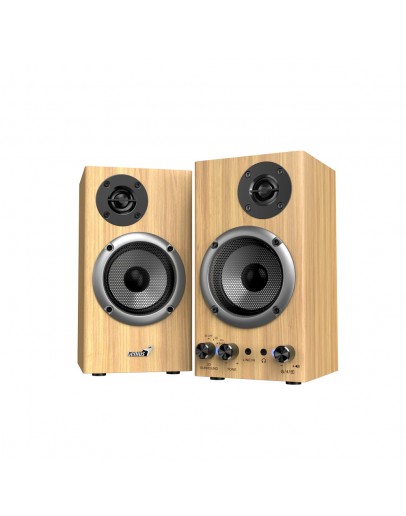 Genius тонколони Speakers 2.0 - SP-HF520BT - 20W RMS, Bluetooth, 3D Surround, Pine Wood