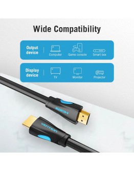 Vention кабел Cable HDMI 2.0 15.0m - 4K/60Hz Black - VAA-M02-B1500