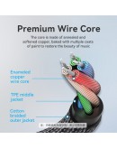 Vention Аудио Кабел Cotton Braided TRRS 3.5mm Male to 3.5mm F - 1.5m - Gold plated, Aluminum alloy - BHCBG