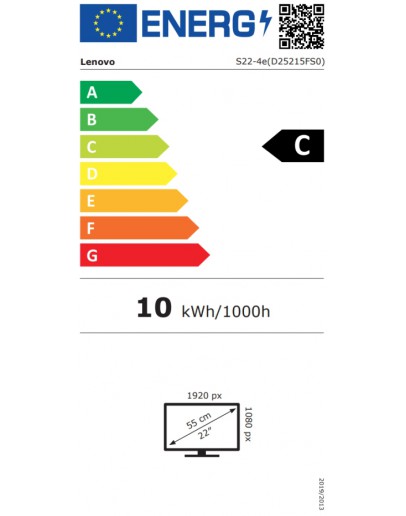 Монитор Lenovo ThinkVision S22-4e 21.5 IPS, WLED, 1920x108