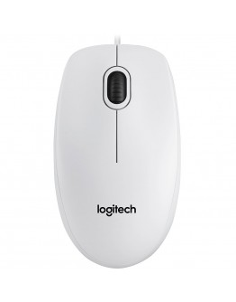 LOGITECH B100 Corded Mouse - WHITE - USB -