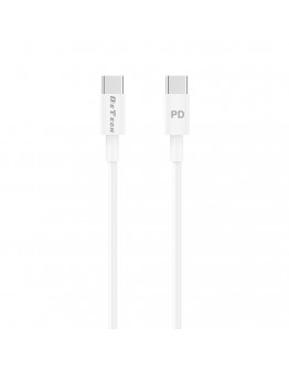 Кабел за данни DeTech DE-C29PD, Type-C - Type-C, PD, 1.0m, Бял - 40112