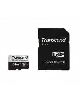 Transcend 64GB micro SD w/ adapter U1, High Endura