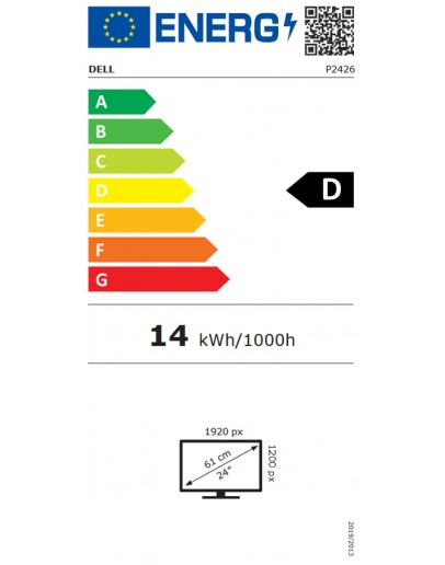 Монитор Dell P2426, 24 WUXGA Flat Screen, IPS Anti-Glare, 