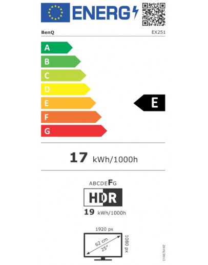 BenQ EX251, 25” FHD BenQ 220Hz MOBIUZ Gaming Monit