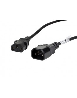 Lanberg extension power supply cable IEC 320 C13 -> C14 1.8m VDE