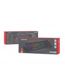 Genesis Mechanical Gaming Keyboard Thor 404 Black RGB Backlight Outemu Peach Silent