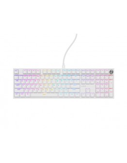 Genesis Mechanical Gaming Keyboard Thor 404 White RGB Backlight Gateron Peach Silent