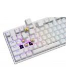 Genesis Mechanical Gaming Keyboard Thor 404 White RGB Backlight Gateron Peach Silent