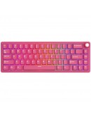 ROYAL KLUDGE R65 Berry Red Gaming Keyboard Cream