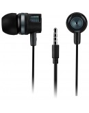 Stereo earphones with microphone, 1.2M, dark