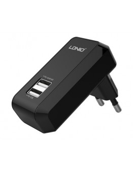 Мрежово зарядно устройство LDNIO DL-АC60 DC100 240V 5V/2,1A Универсално, 2 x USB - 14285