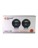 Тонколони Kisonli S-999, 3W*2, USB, Черни - 22040