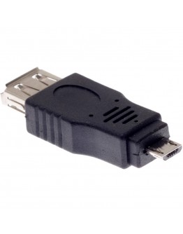 Преходник DeTech USB AF към Micro USB 5P M, Черен - 17136