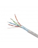 Кабел DeTech Network SFTP CAT5, Бял, С медно жило, 305m - 18406