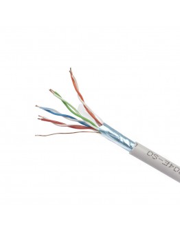 Кабел DeTech Network SFTP CAT5, Бял, С медно жило, 305m - 18406