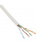 Кабел DeTech Network UTP/LAN  CAT 5 E, Бял, 305m - 18401