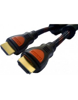 Кабел DeTech HDMI - HDMI M/М, 5m, С оплетка и ферит -18020